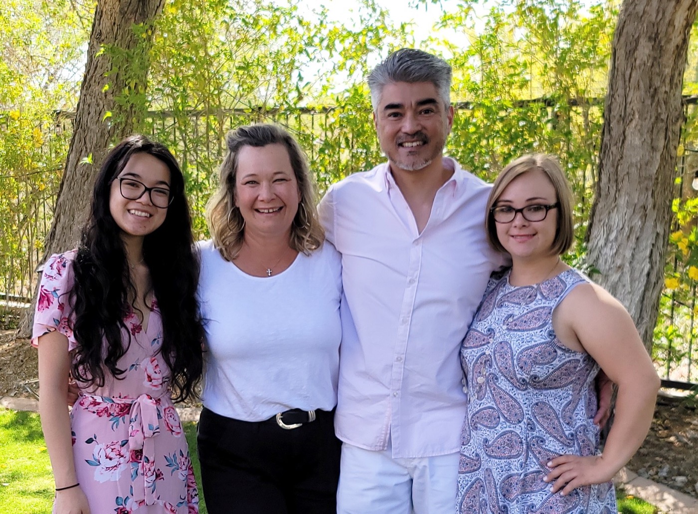Residents and community members together outdoors